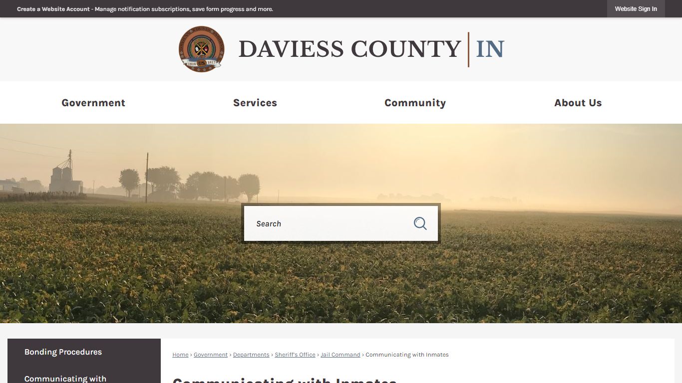 Communicating with Inmates | Daviess County, IN